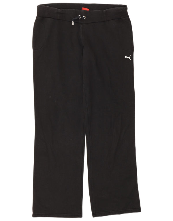 Puma Womens Tracksuit Trousers UK 12 Medium Black Cotton