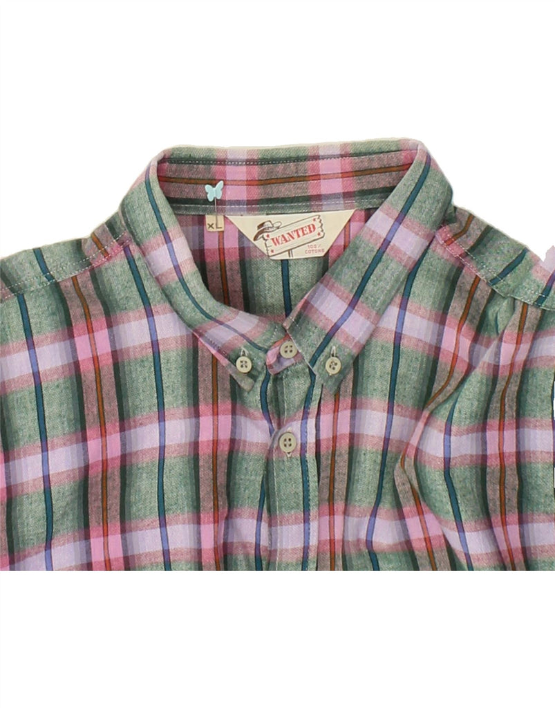 VINTAGE Mens Shirt XL Multicoloured Check Cotton | Vintage Vintage | Thrift | Second-Hand Vintage | Used Clothing | Messina Hembry 