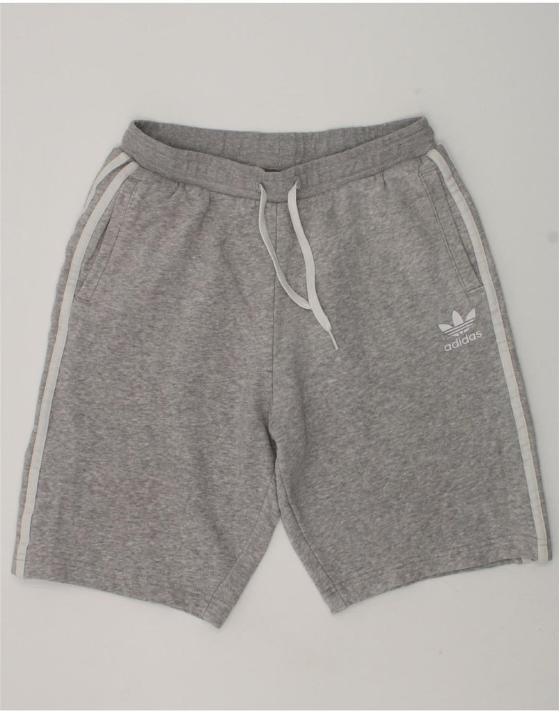 ADIDAS Boys Graphic Sport Shorts 11-12 Years Grey Cotton | Vintage Adidas | Thrift | Second-Hand Adidas | Used Clothing | Messina Hembry 