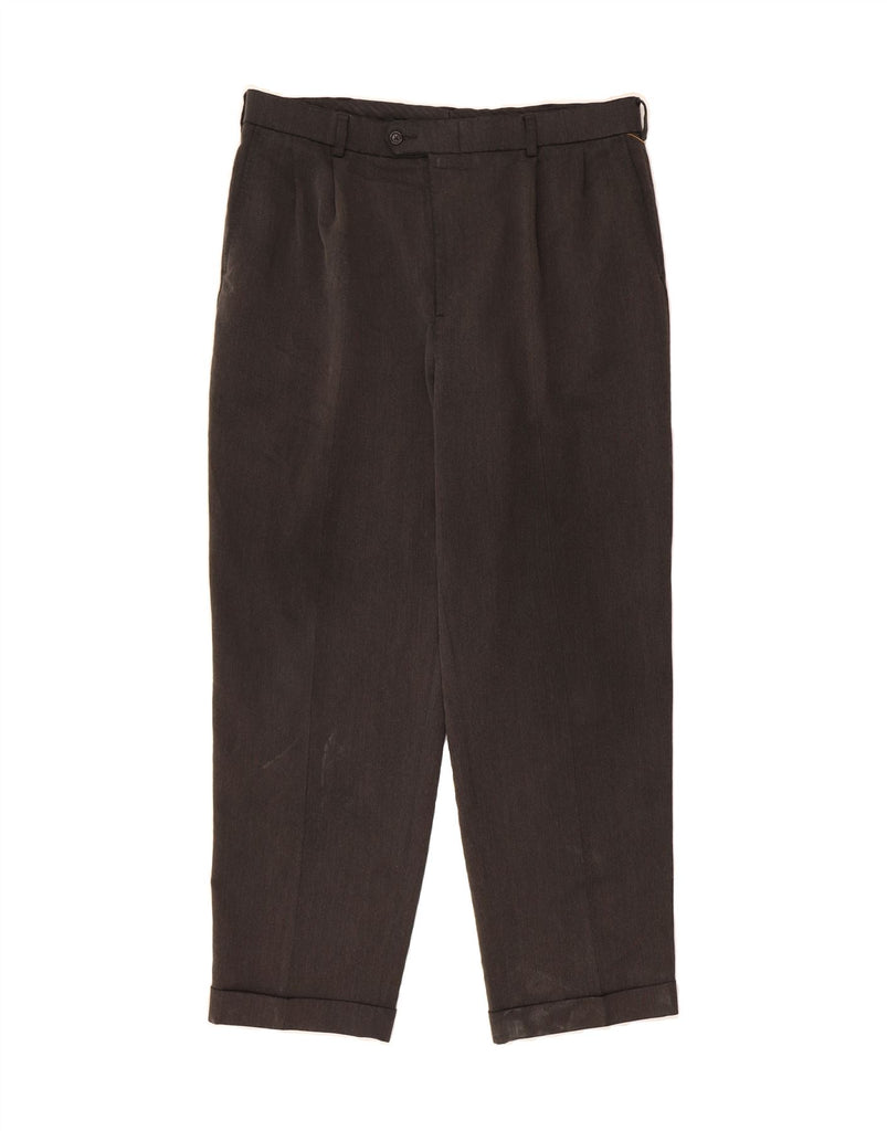 IZOD Mens Pegged Suit Trousers W38 L32 Grey Polyester Vintage Izod and Second-Hand Izod from Messina Hembry 