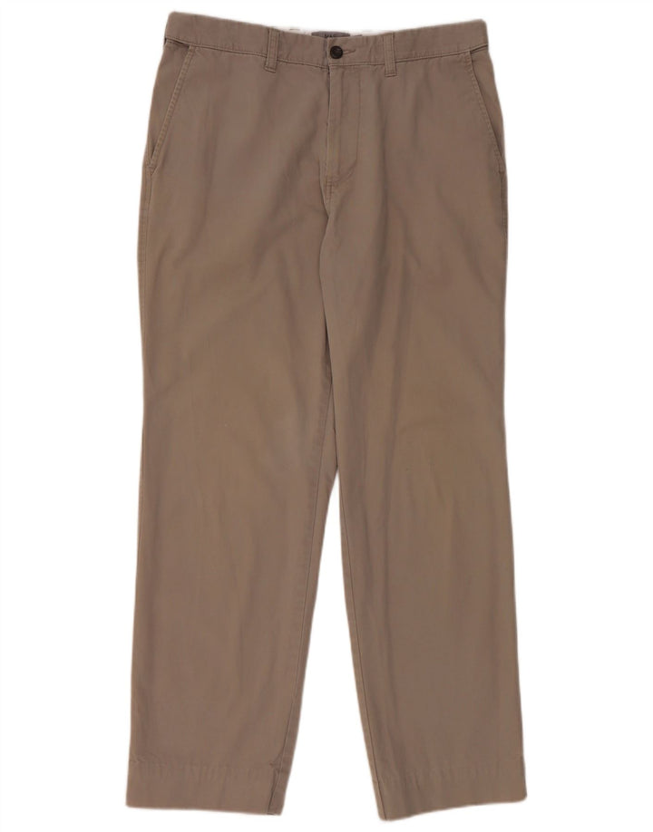 Marks & Spencer Womens Regular Chino Trousers W34 L29 Grey Cotton