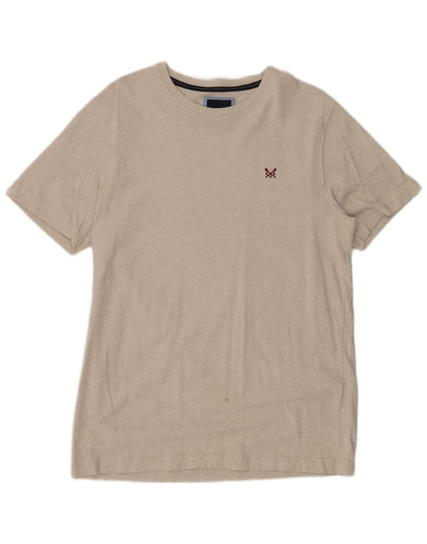 CREW CLOTHING Mens T-Shirt Top Large White Flecked