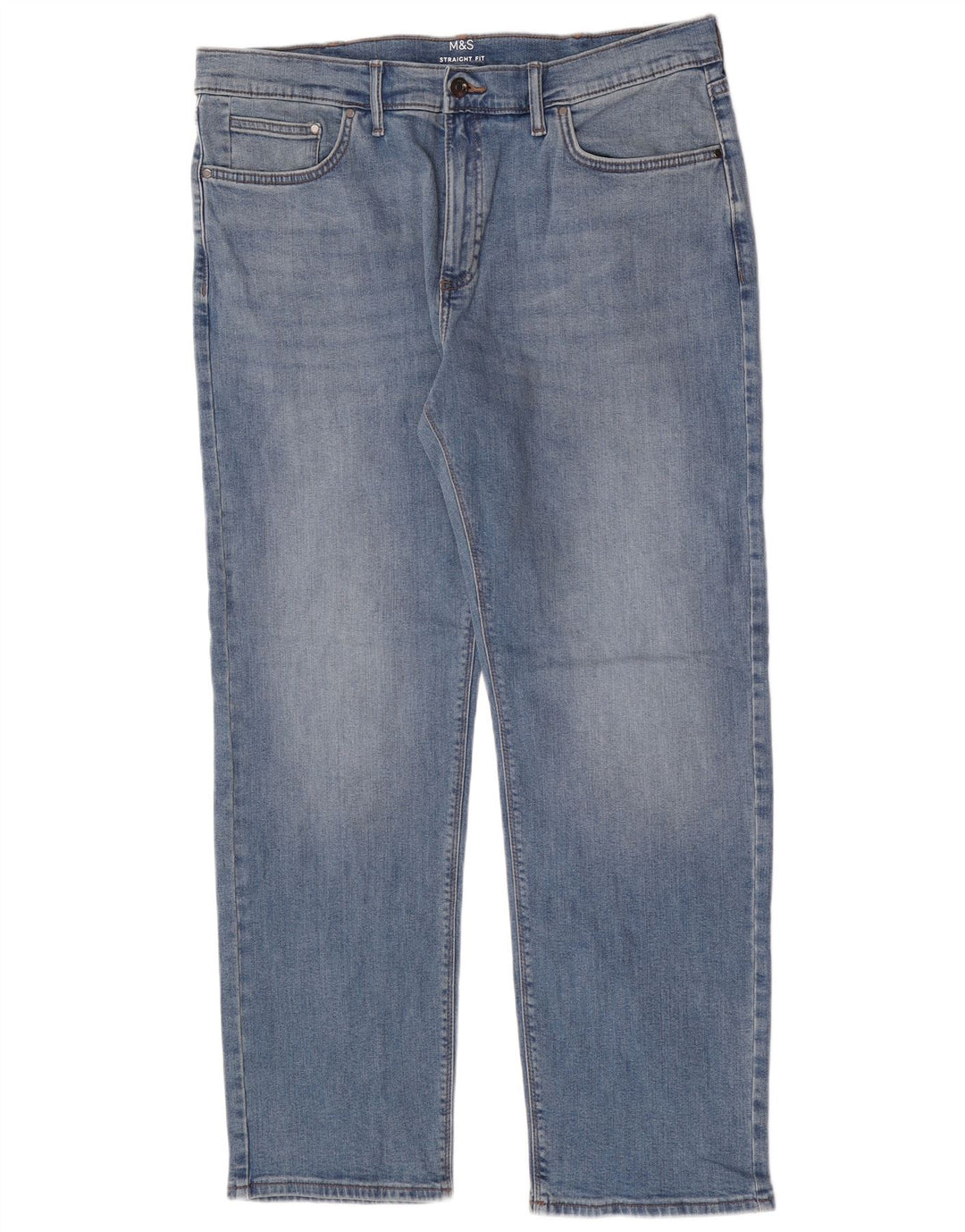Marks & Spencer Mens Short Straight Jeans W36 L29 Blue Cotton
