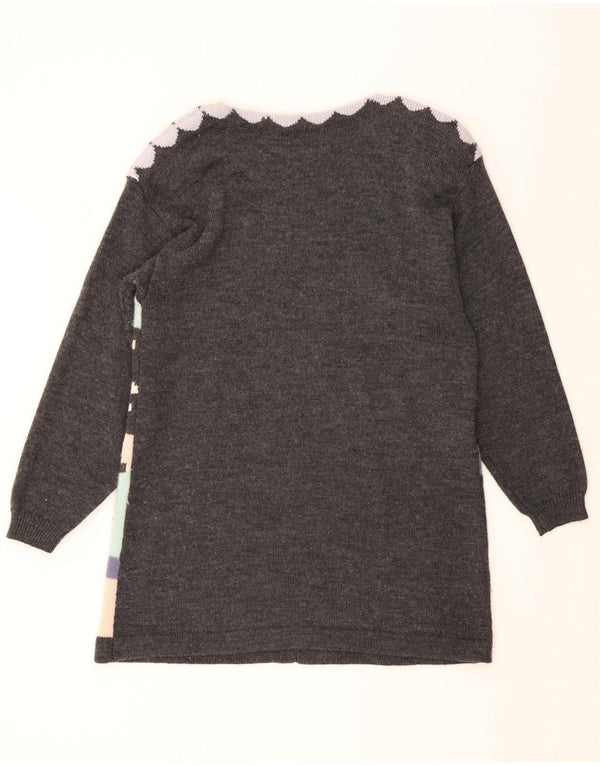 Your Sixth Sense Girls Graphic Jumper Dress 15-16 Years Grey Geometric