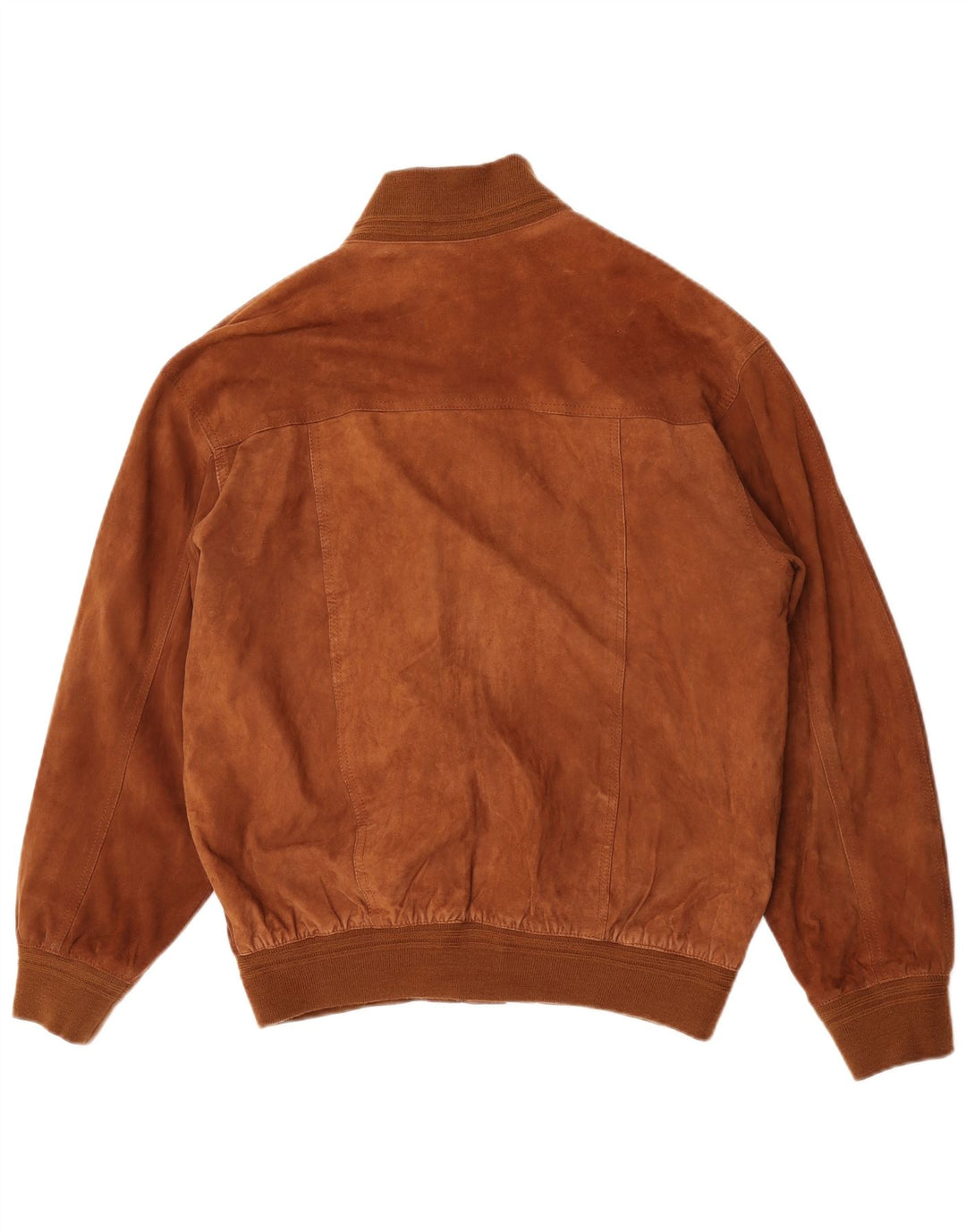 Vintage Mens Suede Bomber Jacket EU 52 XL Brown Leather