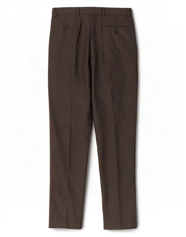 Marks & Spencer Womens Pegged Suit Trousers W32 L33 Brown Polyester