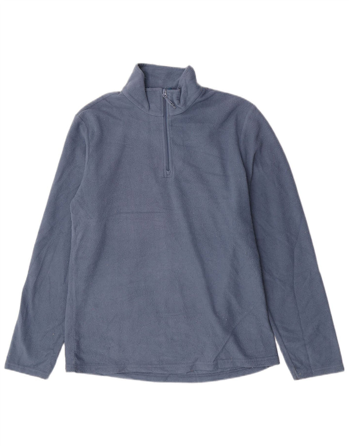 Mountain Warehouse Mens Zip Neck Fleece Jumper Medium Blue Polyester