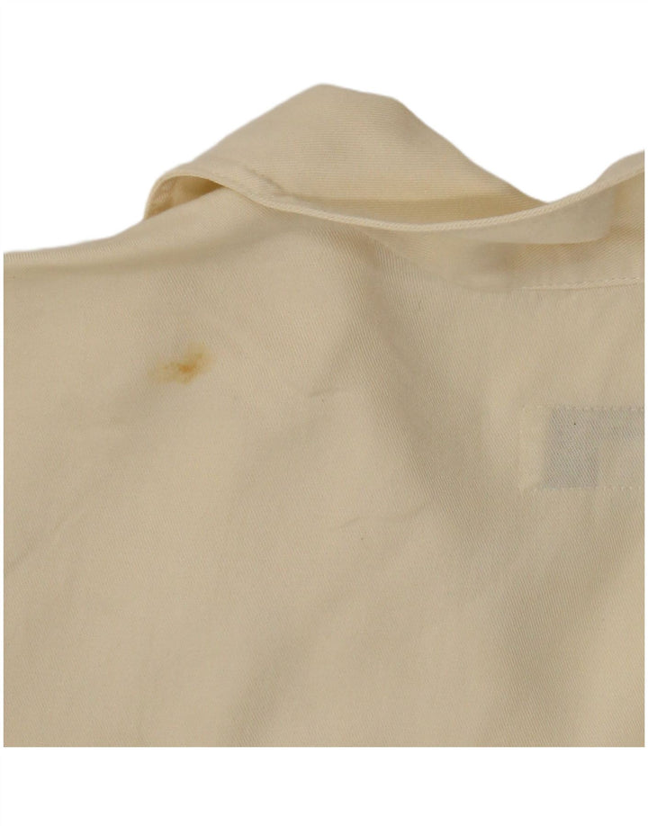 Gio Anna Womens Shirt IT 46 Large Off White Tencel