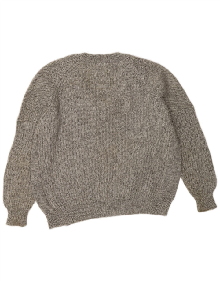 Jack Wills Womens V-Neck Jumper Sweater UK 8 Small  Grey Polyester