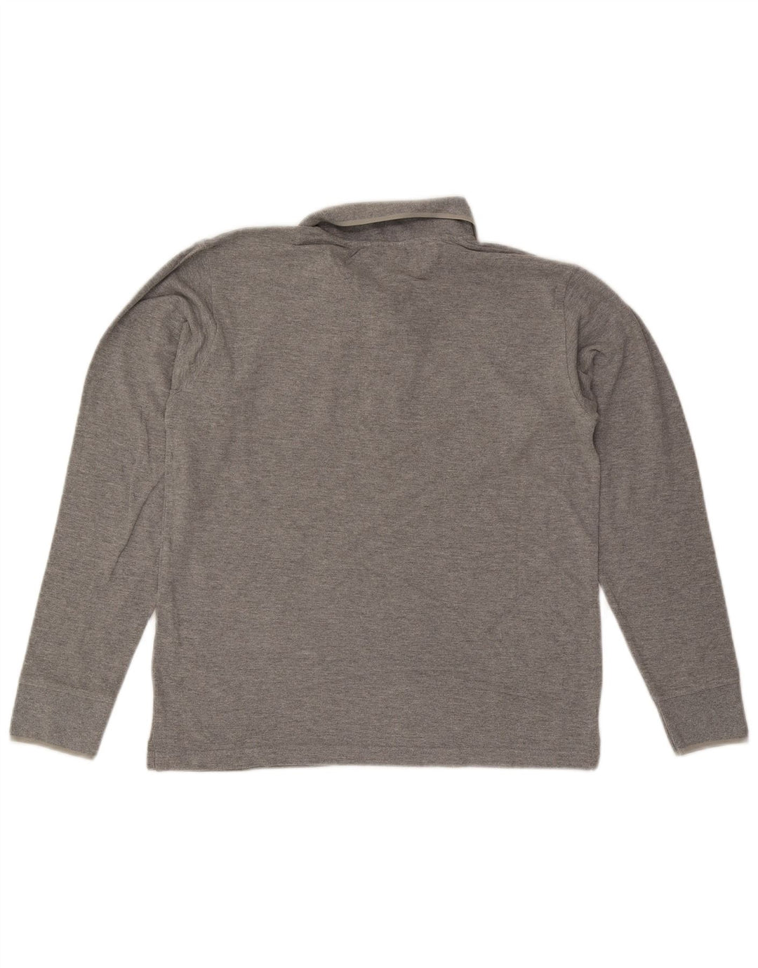 LOTTO Mens Long Sleeve Polo Shirt Medium Grey Cotton