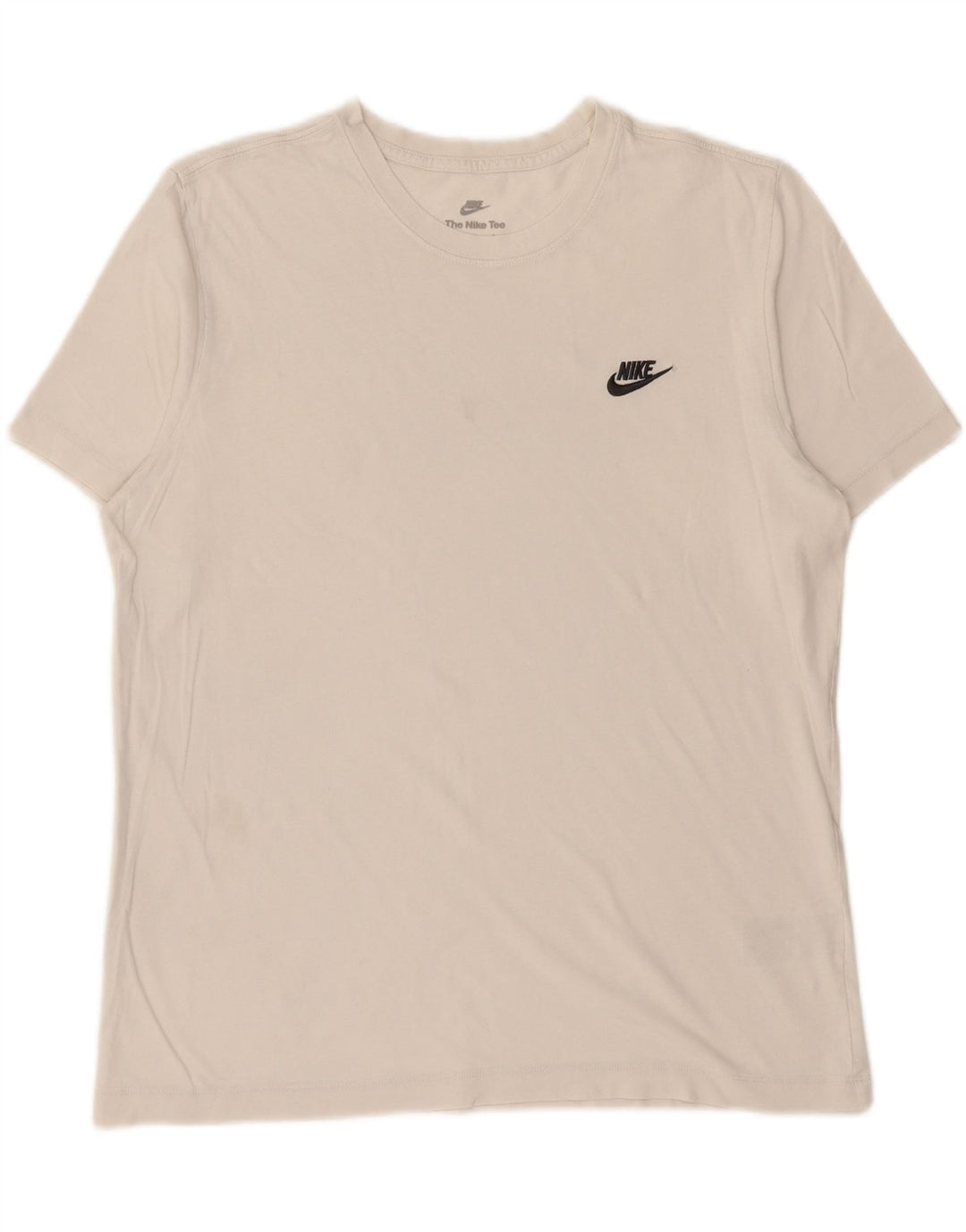 NIKE Mens T-Shirt Top Large White Cotton