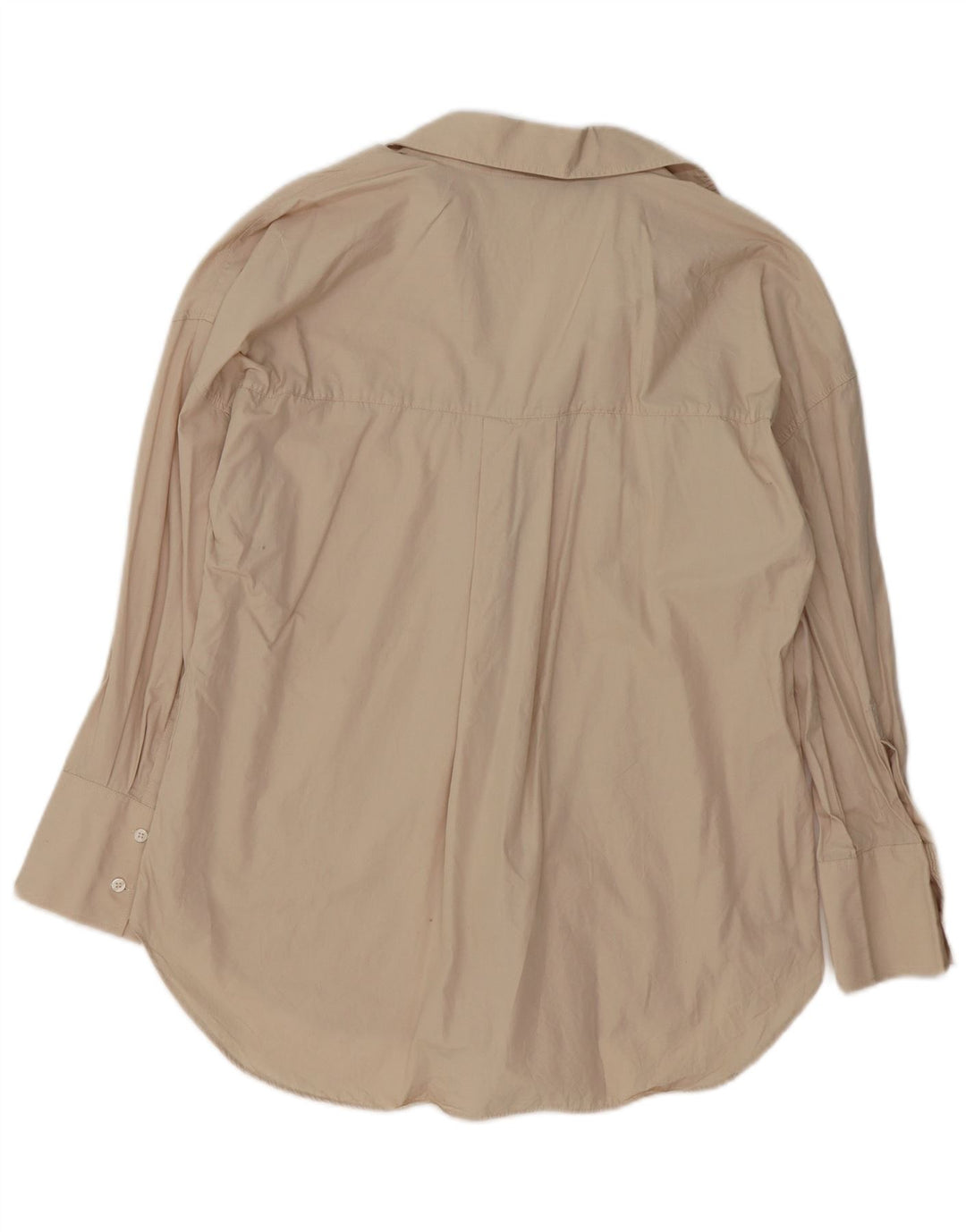 Zara Womens Oversized Shirt Blouse UK 10 Small Beige