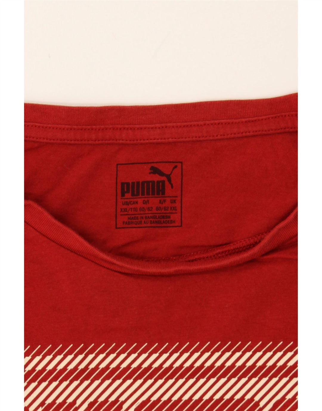 PUMA Mens Graphic T-Shirt Top 2XL Red Cotton Vintage Puma and Second-Hand Puma from Messina Hembry 