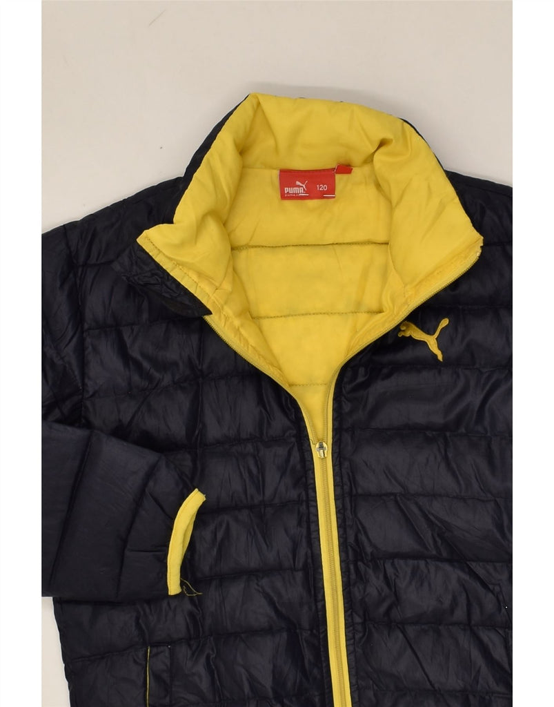 PUMA Boys Padded Jacket 5-6 Years Navy Blue | Vintage Puma | Thrift | Second-Hand Puma | Used Clothing | Messina Hembry 