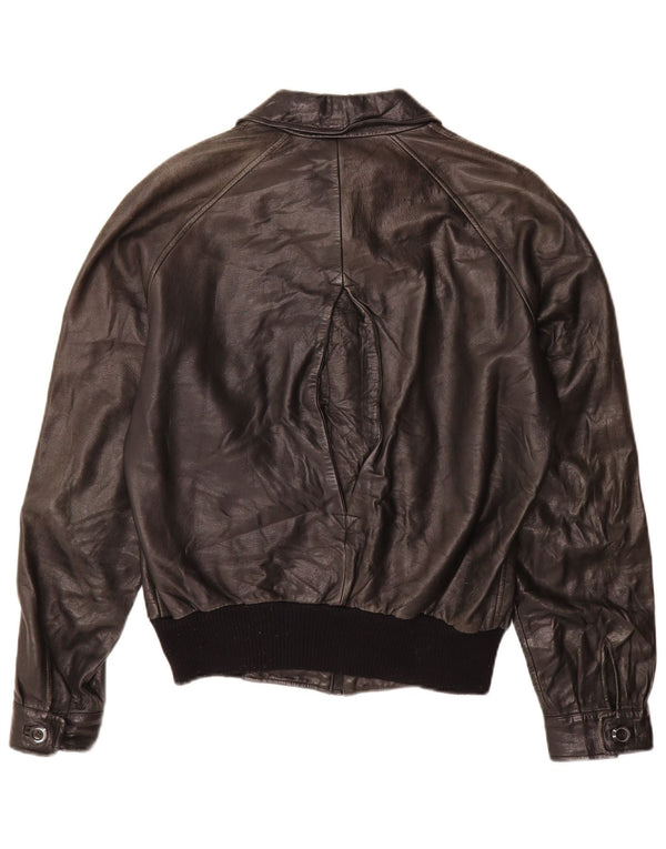 Marpel Mens Leather Jacket IT 52 XL Black