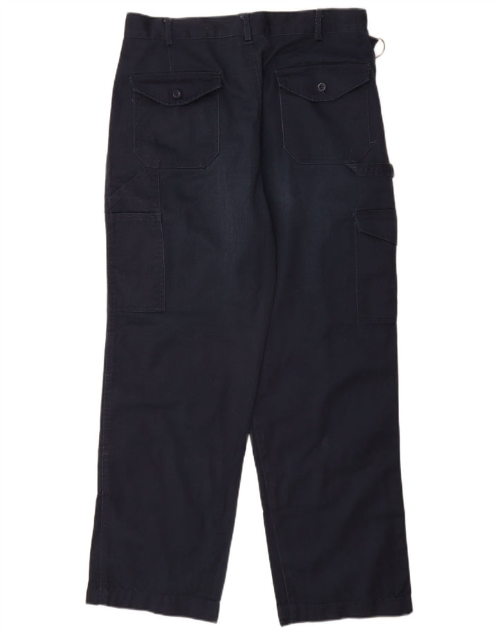 Dickies Mens Pegged Cargo Trousers W34 L30 Navy Blue Polyester