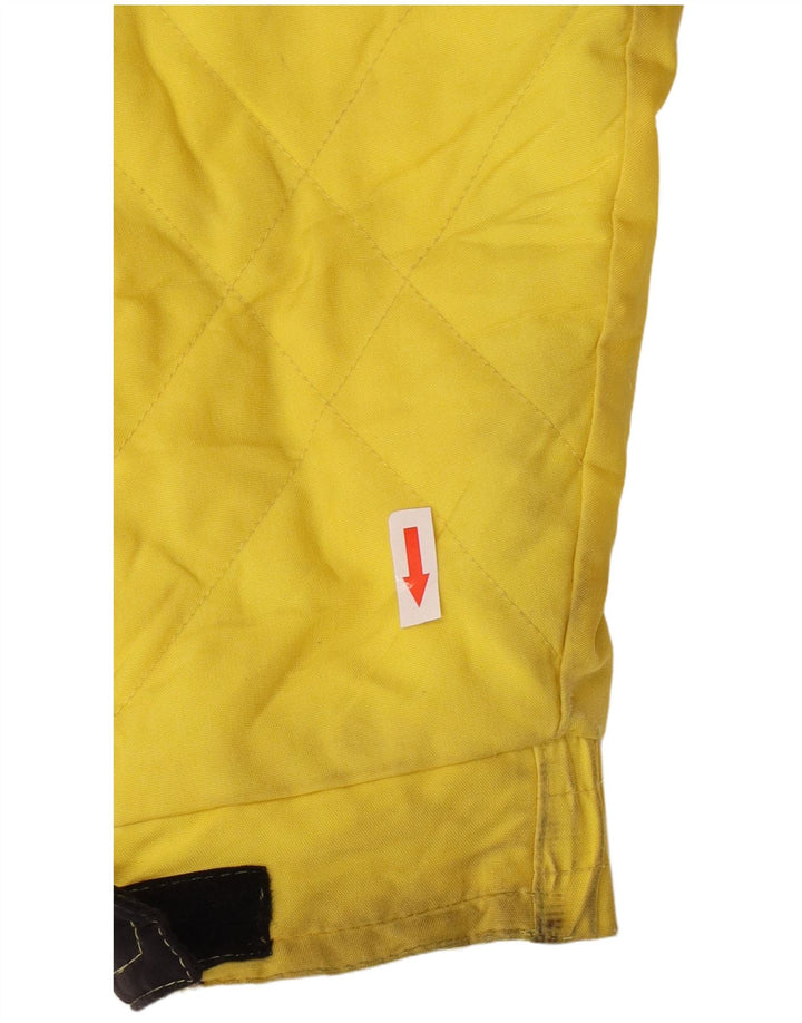 Sergio Tacchini Mens Hooded Ski Jacket UK 36 Small Yellow Colourblock