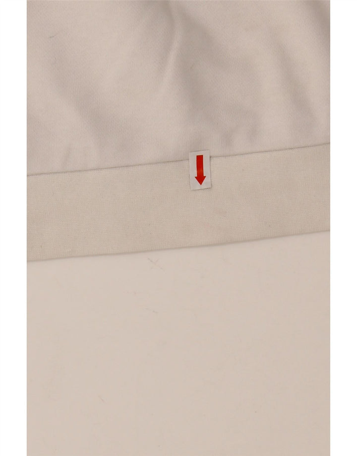 FILA Girls Graphic Sweatshirt Jumper 9-10 Years White Cotton