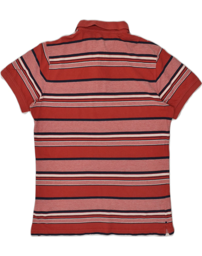 MARLBORO CLASSICS Mens Polo Shirt Medium Red Striped Cotton | Vintage Marlboro Classics | Thrift | Second-Hand Marlboro Classics | Used Clothing | Messina Hembry 