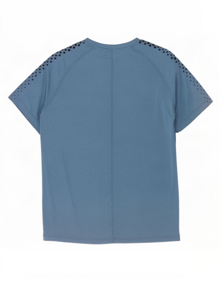 Asics Mens T-Shirt Top XL Navy Blue Spotted Polyester
