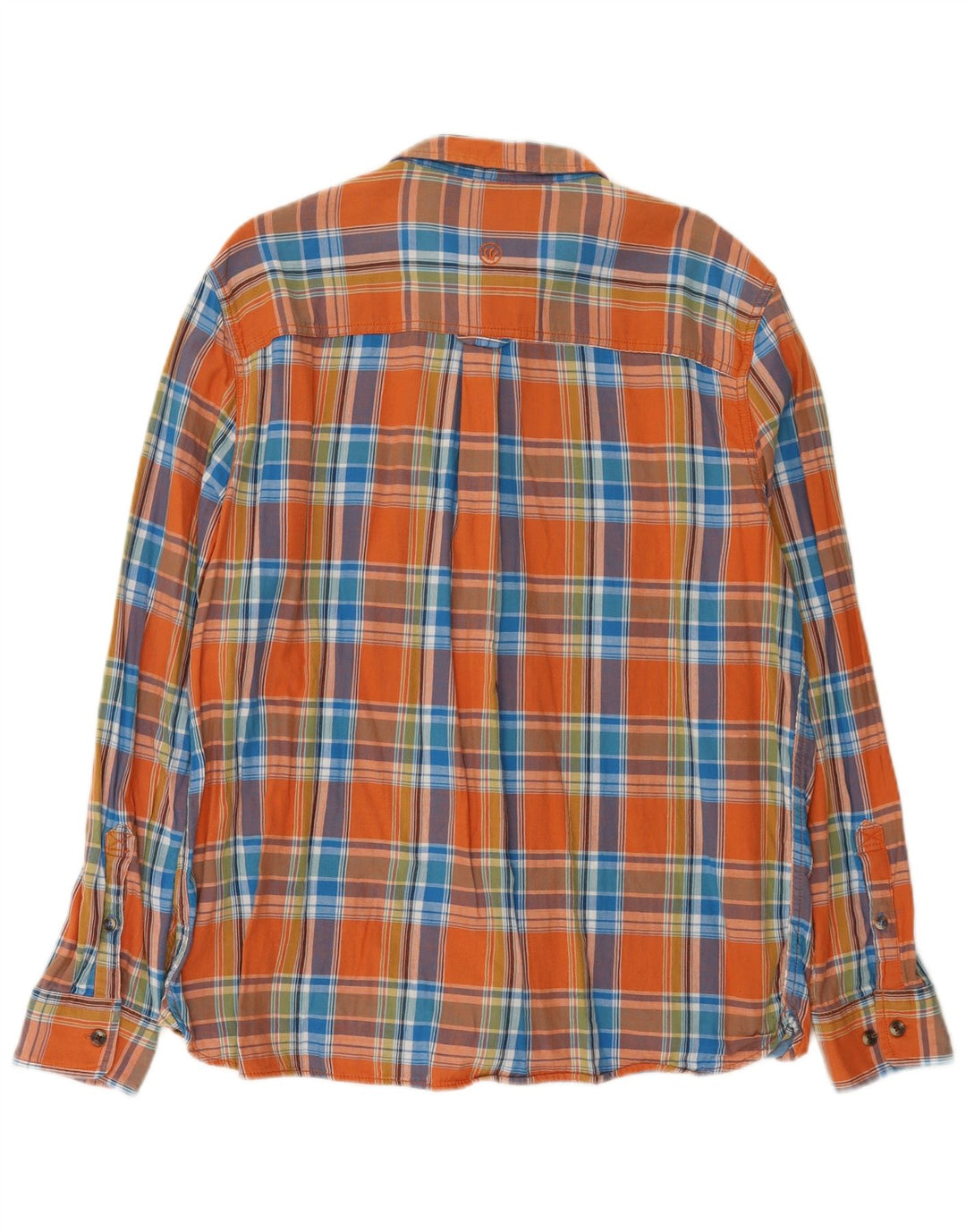 Fat Face Mens Flannel Shirt XL Orange Check Cotton