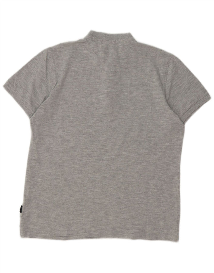 Liu Jo Mens Slim Fit Polo Shirt Medium Grey Flecked