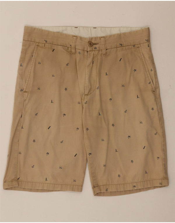 Carhartt Mens Abstract Pattern Chino Shorts W30 Medium Beige Cotton
