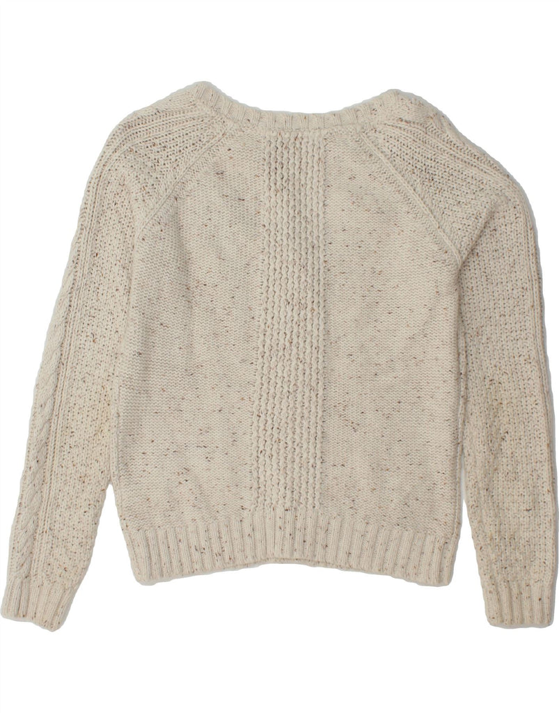 FAT FACE Womens Cardigan Sweater UK 12 Medium Grey Cotton Vintage Fat Face and Second-Hand Fat Face from Messina Hembry 