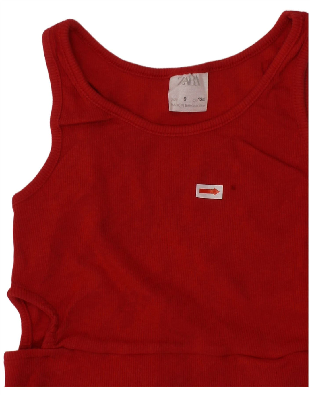 ZARA Girls Sleeveless Blouse Top 8-9 Years Red