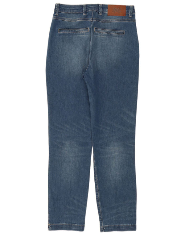 Benetton Womens Scarlett Straight Jeans UK 6 XS W26 L27 Blue Cotton
