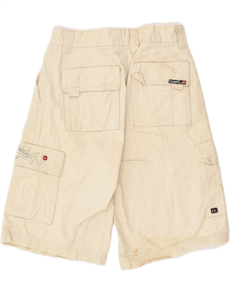 QUIKSILVER Mens Cargo Shorts W27 XS Beige Cotton | Vintage Quiksilver | Thrift | Second-Hand Quiksilver | Used Clothing | Messina Hembry 