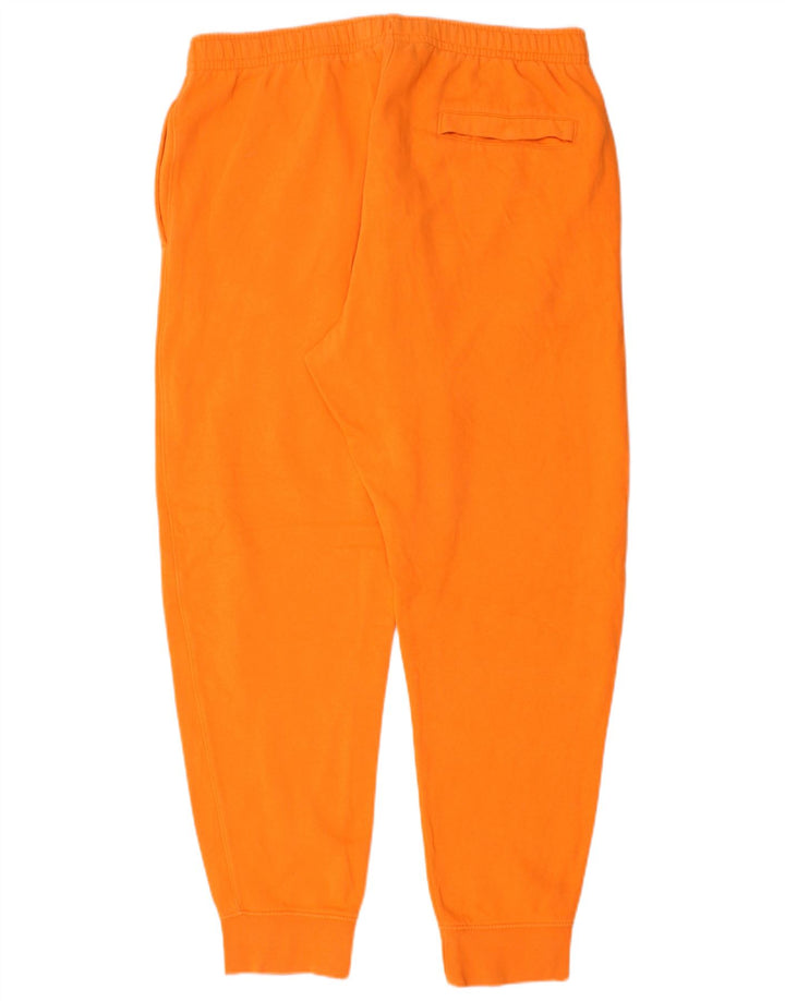 Nike Mens Tracksuit Trousers Joggers Large Orange Cotton