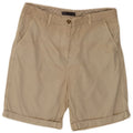 Marks & Spencer Womens Chino Shorts UK 12 Medium W32 Beige Cotton