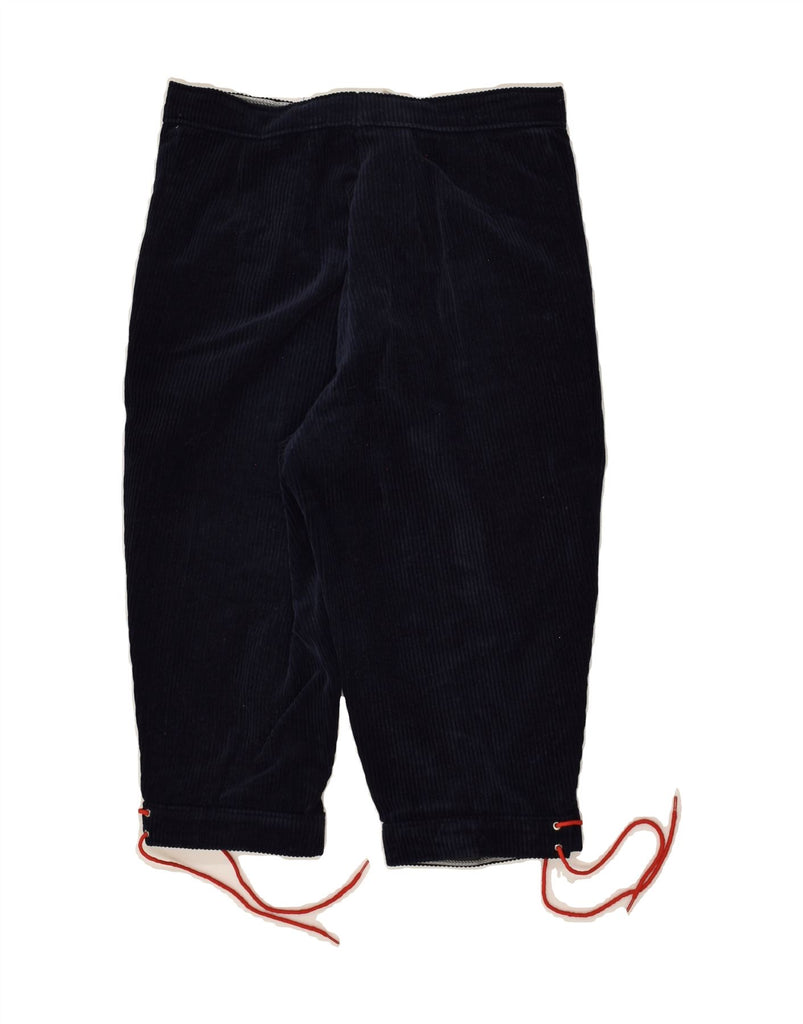 VINTAGE Womens Corduroy Bermuda Shorts W30 Medium Navy Blue Cotton | Vintage Vintage | Thrift | Second-Hand Vintage | Used Clothing | Messina Hembry 