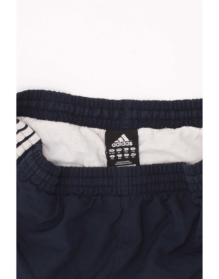 Adidas Boys Sport Shorts 15-16 Years Navy Blue Polyester