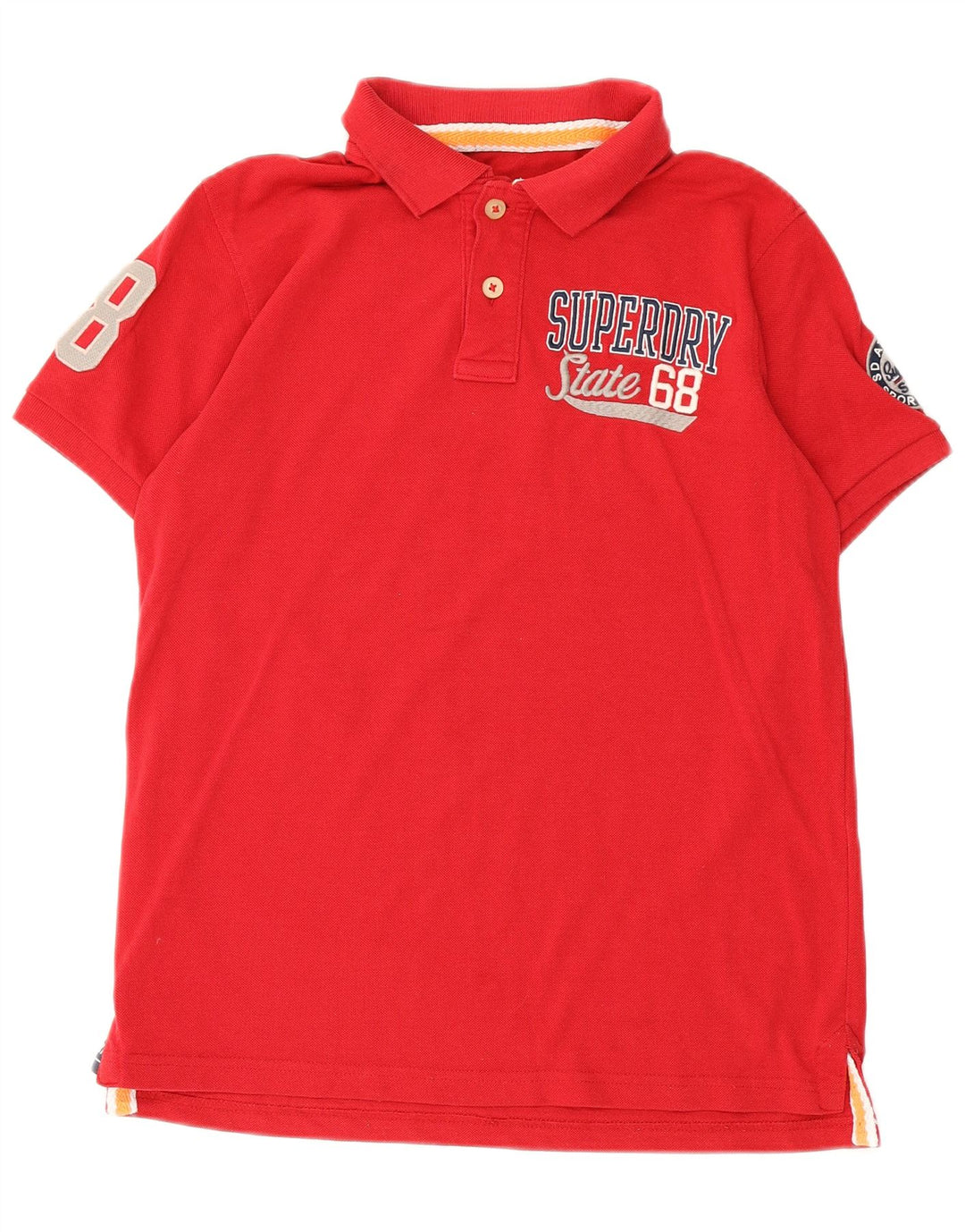 Superdry Mens Graphic Polo Shirt Large Red