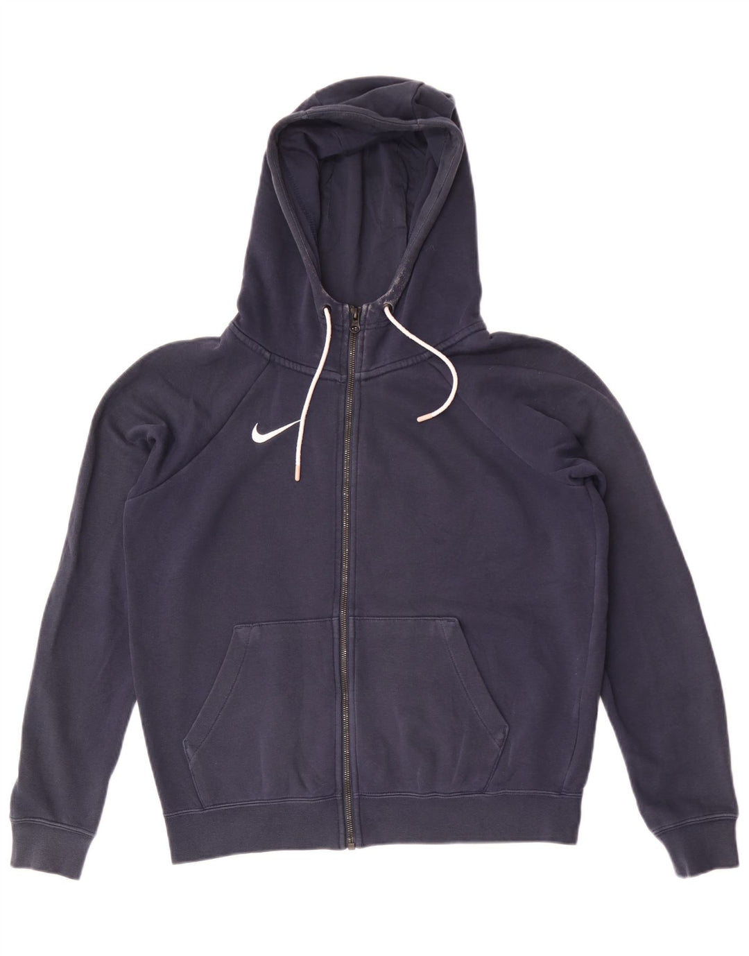 Nike Mens Zip Hoodie Sweater Small Navy Blue Cotton