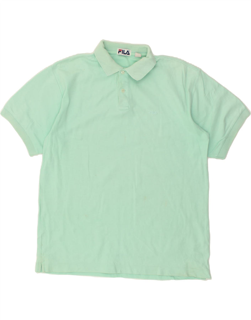 FILA Mens Polo Shirt IT 52 Large Green Cotton | Vintage Fila | Thrift | Second-Hand Fila | Used Clothing | Messina Hembry 