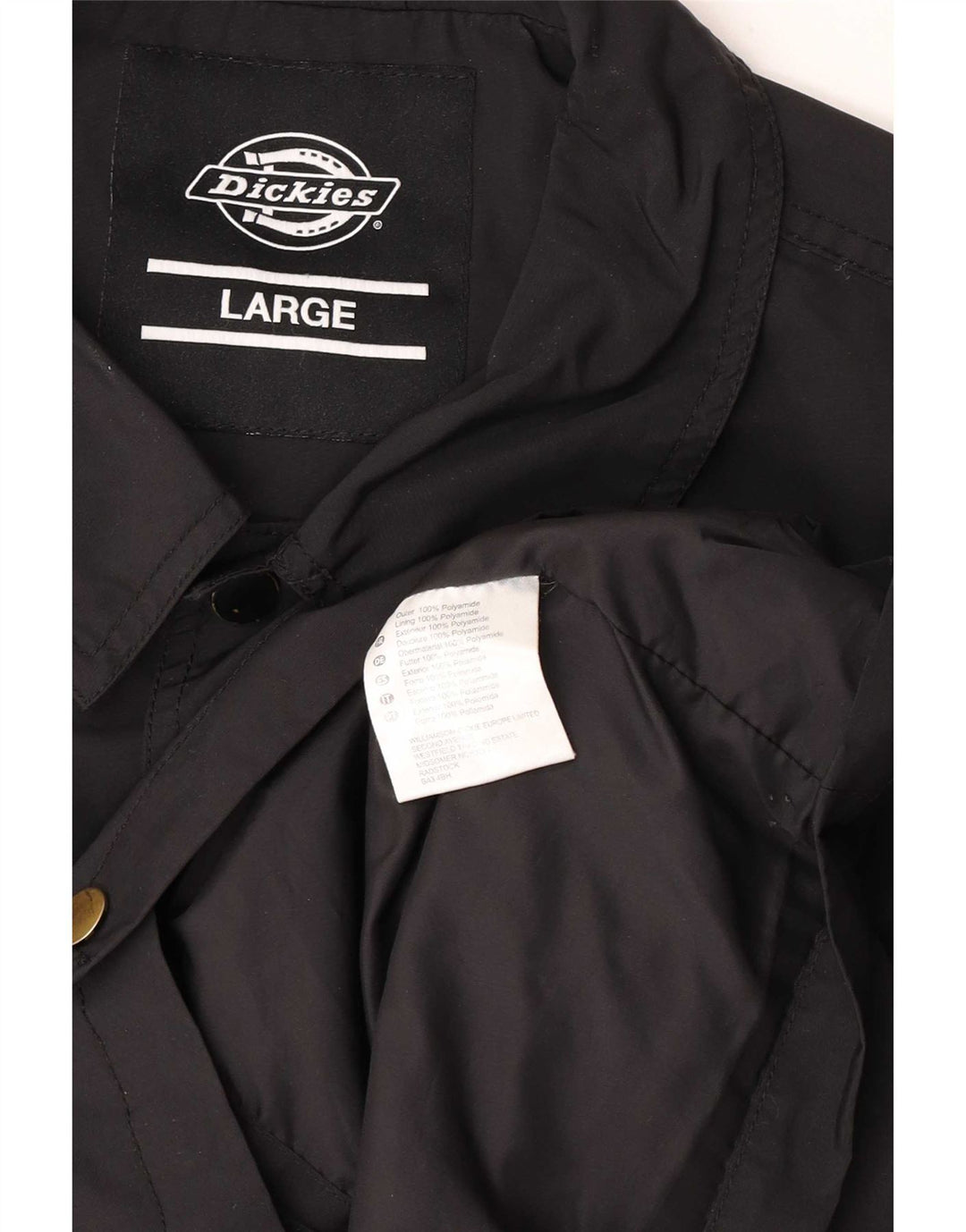 Dickies Mens Bomber Jacket UK 40 Large Black Polyamide