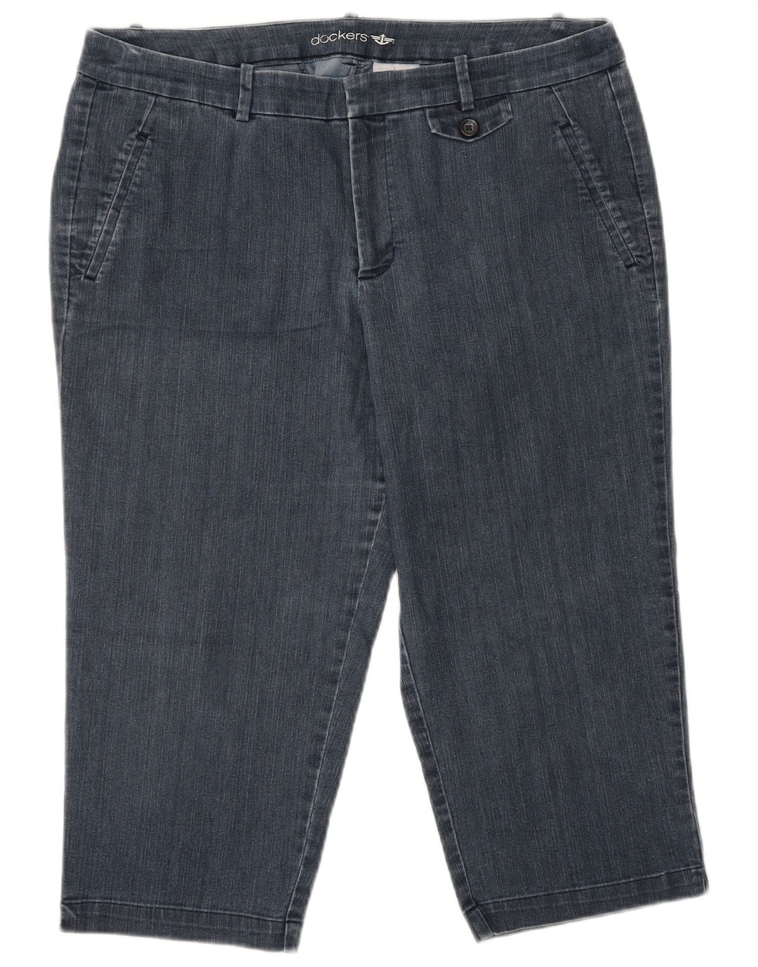 DOCKERS Womens Capri Jeans US 14 XL W36 L20 Blue Cotton