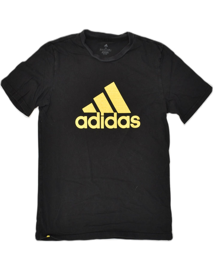 ADIDAS Mens Graphic T-Shirt Top XS Black Cotton | Vintage Adidas | Thrift | Second-Hand Adidas | Used Clothing | Messina Hembry 