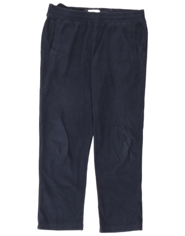 Marks & Spencer Mens Regular Fit Fleece Tracksuit Trousers Large Navy Blue