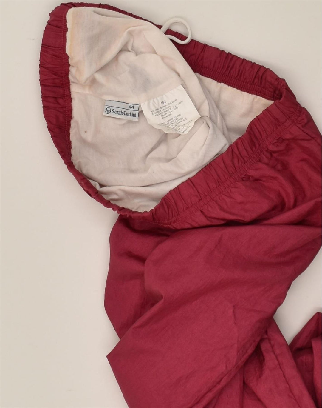 SERGIO TACCHINI Womens Tracksuit Trousers Joggers IT 44 Medium Red | Vintage Sergio Tacchini | Thrift | Second-Hand Sergio Tacchini | Used Clothing | Messina Hembry 