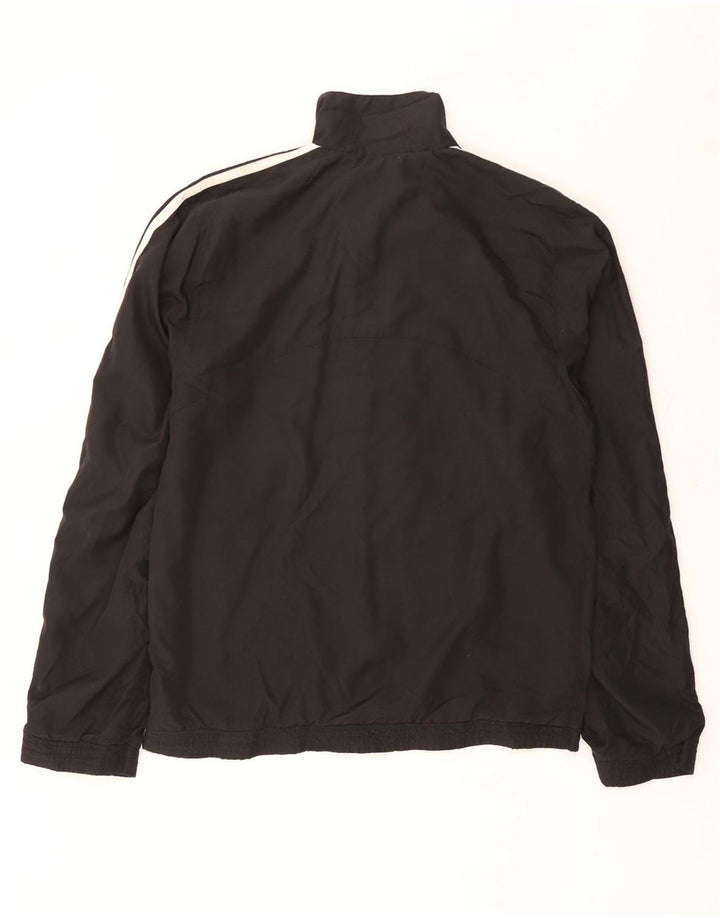 Adidas Mens Tracksuit Top Jacket UK 36/38 Small Black Polyester
