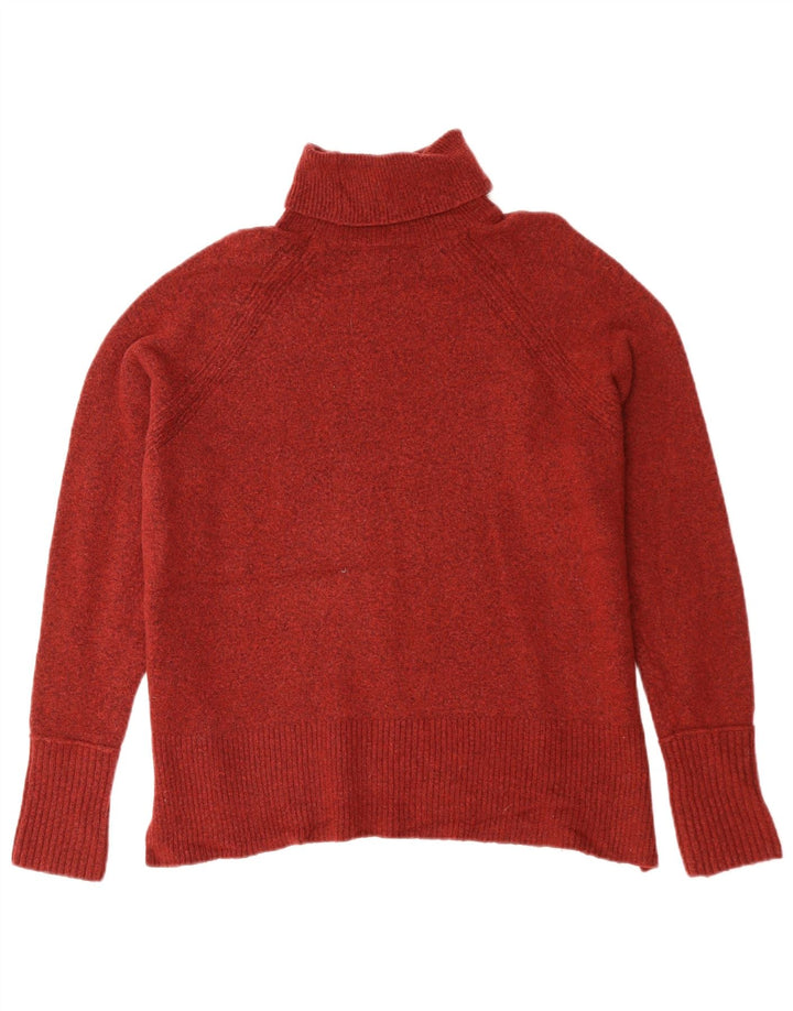 J. Crew Womens Roll Neck Jumper Sweater UK 14 Medium Maroon Nylon