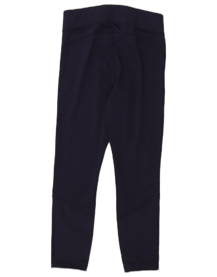 UNDER ARMOUR Womens Abstract Pattern Leggings UK 12 Medium Navy Blue