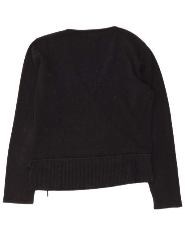 Sasha Womens V-Neck Jumper Sweater UK 18 XL Black Acrylic