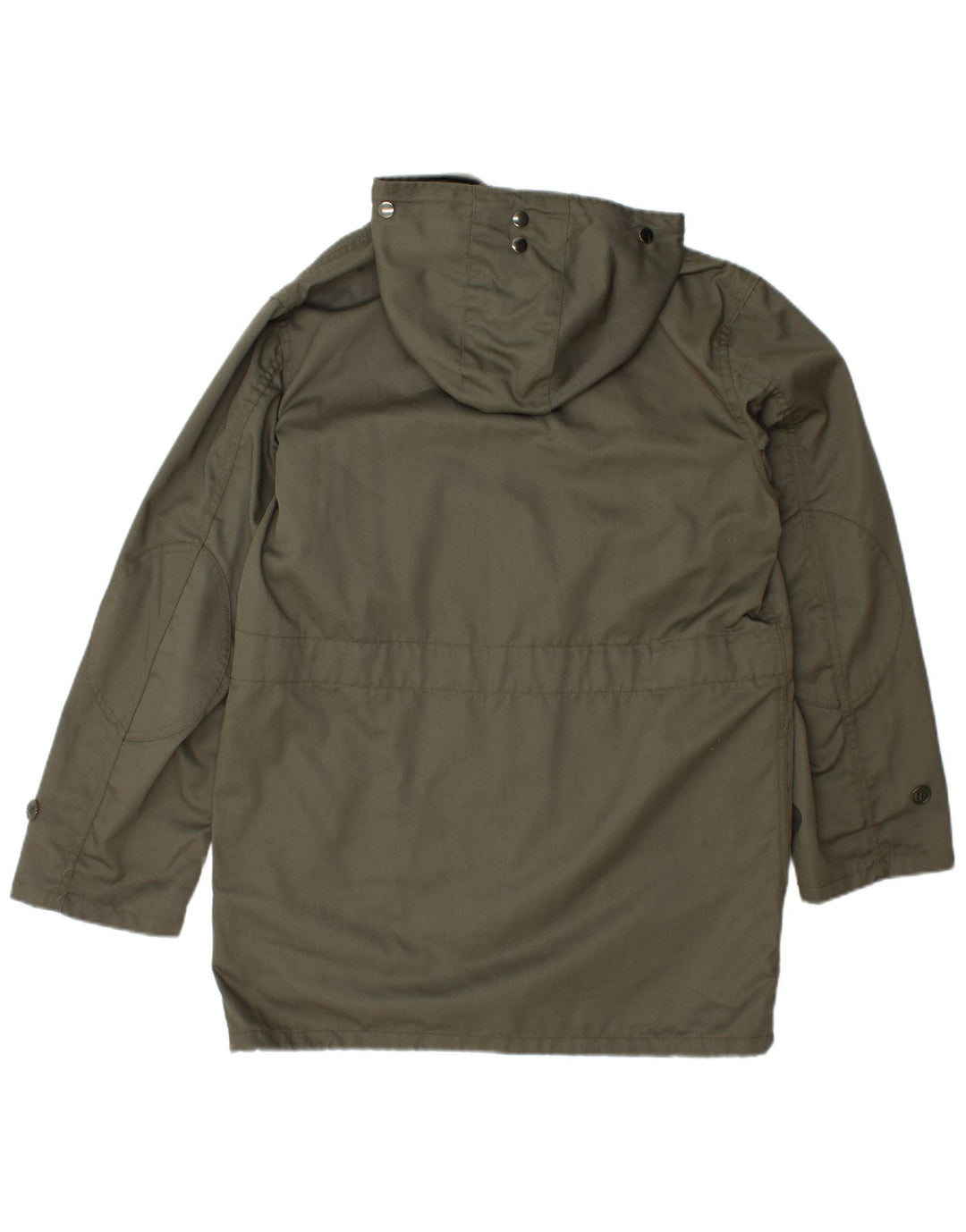 Vintage Mens Hooded Parka Jacket IT 46 Small Khaki