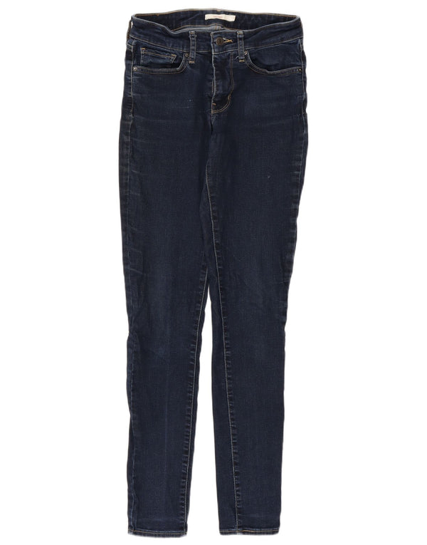 Levi's Womens 711 Skinny Jeans W27 L32 Navy Blue Cotton