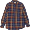 JACQUES LORANT Mens Flannel Shirt Size 15 Medium Navy Blue Check Vintage Jacques Lorant and Second-Hand Jacques Lorant from Messina Hembry 
